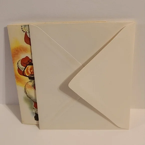 Vintage Santa Claus Illustration Christmas Card - New With Envelope - Picture 5 of 5